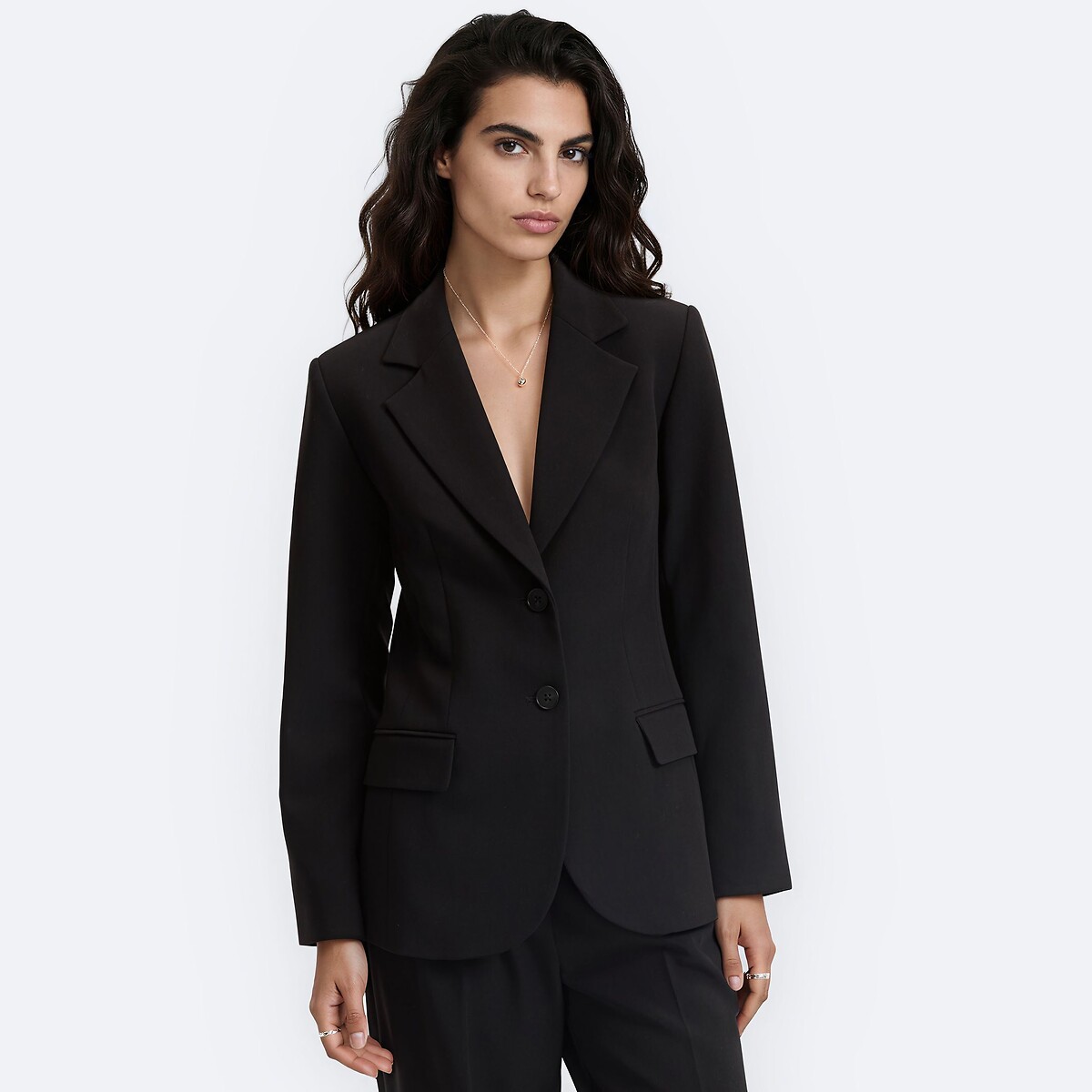 Veste blazer coupe cintrée noir, LA REDOUTE COLLECTIONS