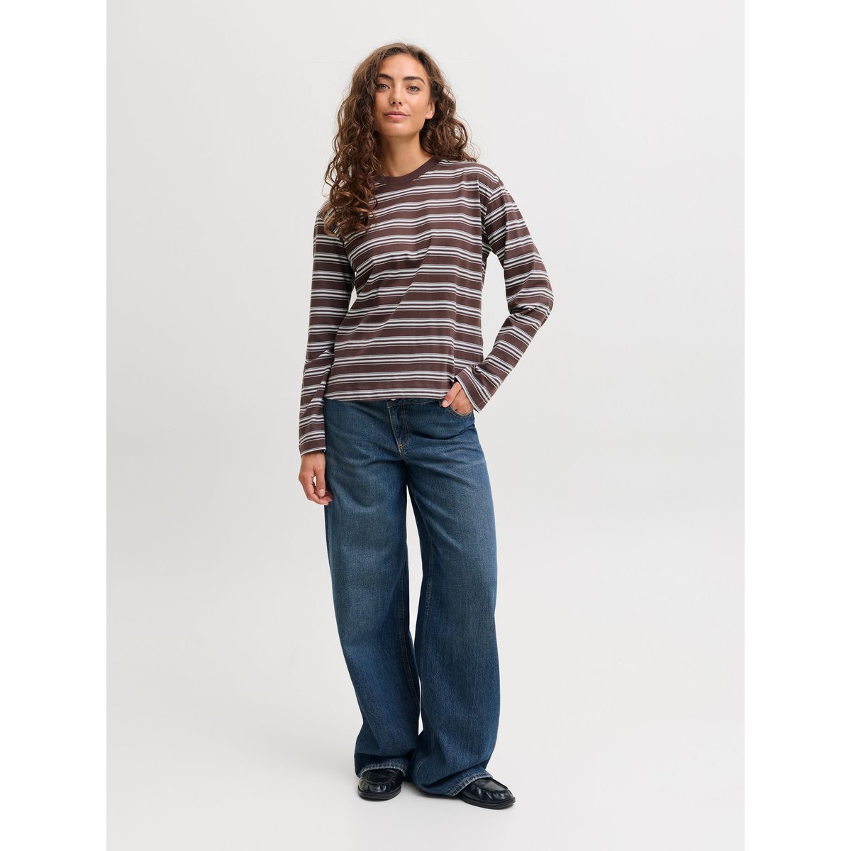 T-Shirt À Manches Longues marron - bracken 1, JJXX