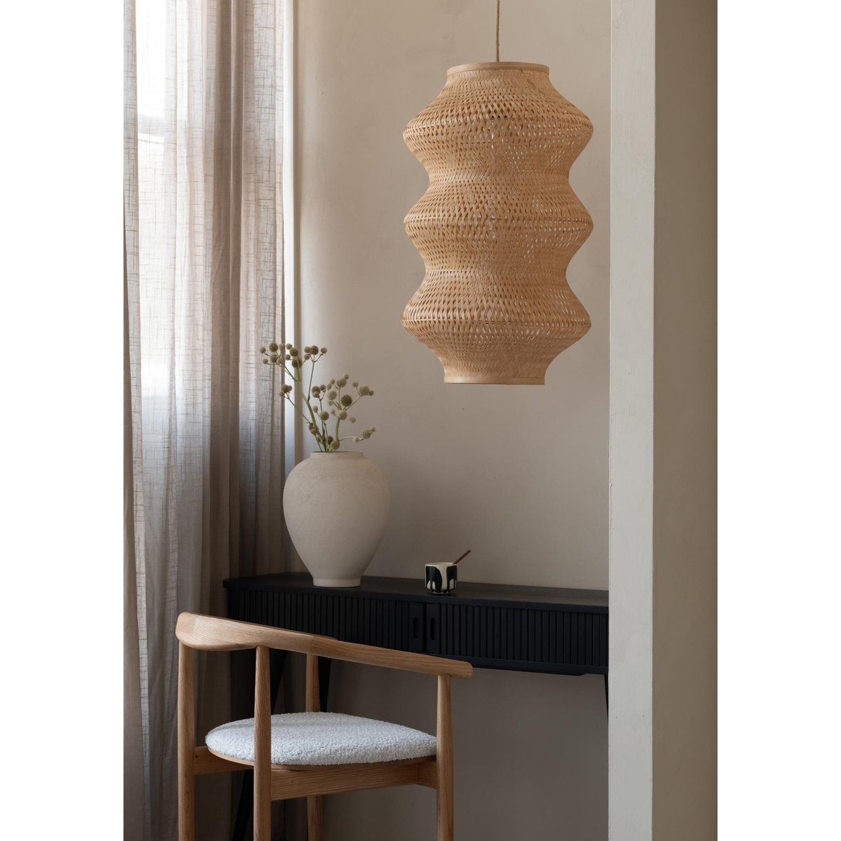 Lampe Suspendue Bambou BARBADOS marron, GOOD & MOJO