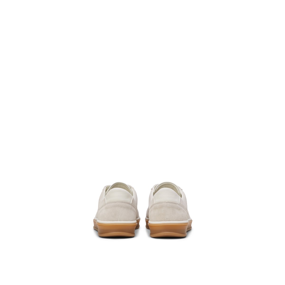 Baskets basses en cuir velours doux beige, MARC O'POLO