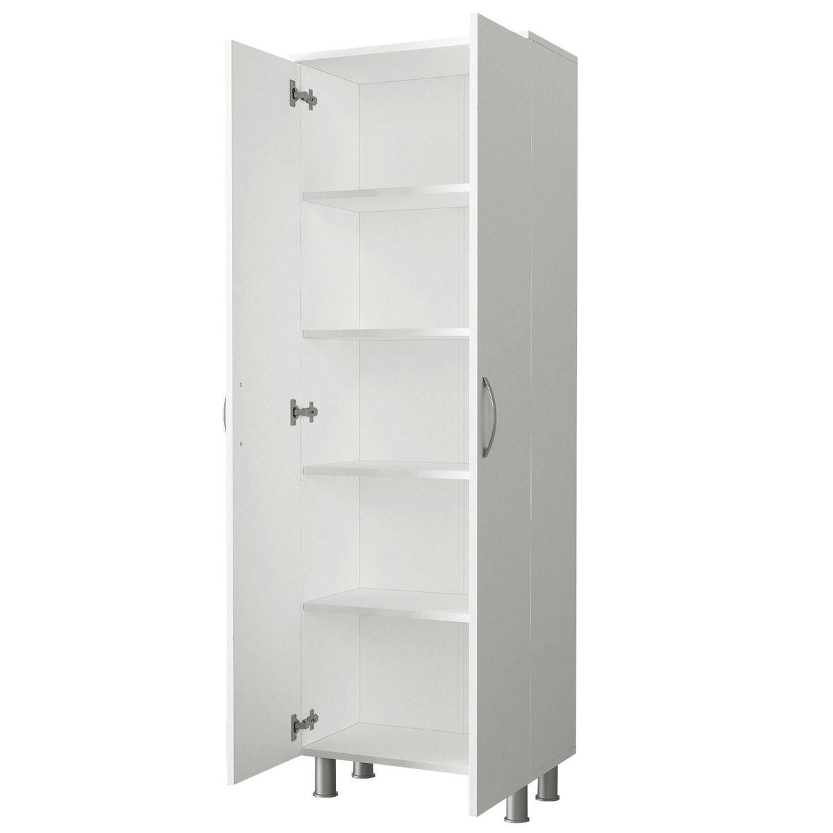 Meuble colonne salle de bains blanc 2 portes H 173, 6 cm JENA blanc, PIER IMPORT
