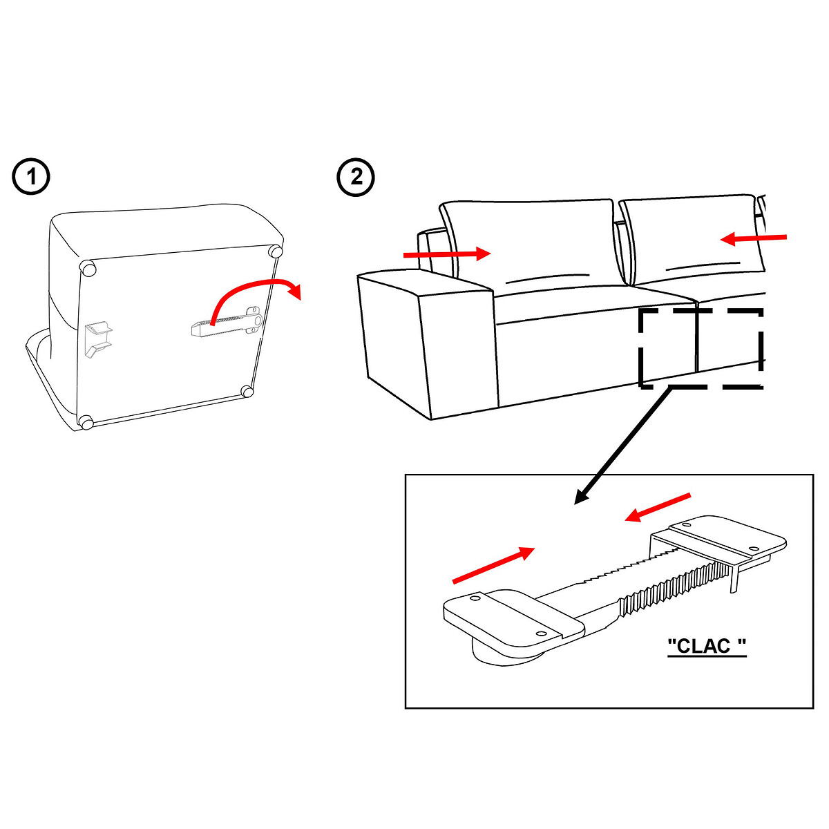 Elément d'angle pour canapé modulable, en velours côtelé fines côtes, SEVEN bleu, LA REDOUTE INTERIEURS