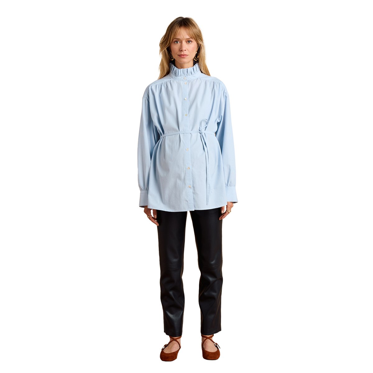Chemise de grossesse et allaitement bleu ciel, ENVIE DE FRAISE