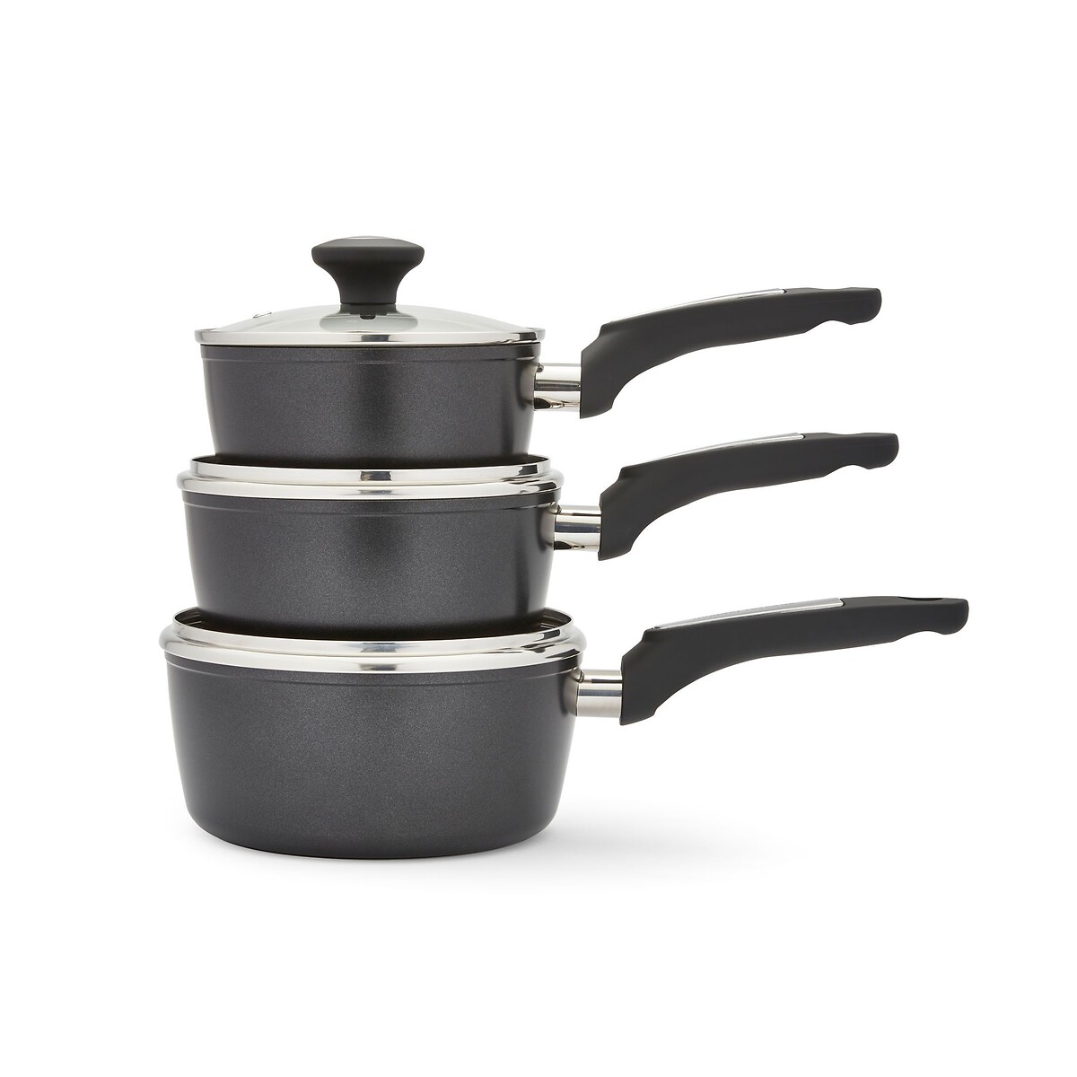 3-Piece Forged Aluminium Saucepan Set graphite, MORPHY RICHARDS