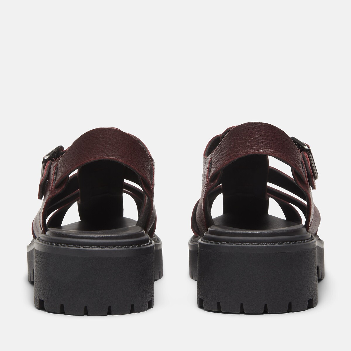 Sandali in pelle Stone Street Fisherman rosso bordeaux scuro, TIMBERLAND