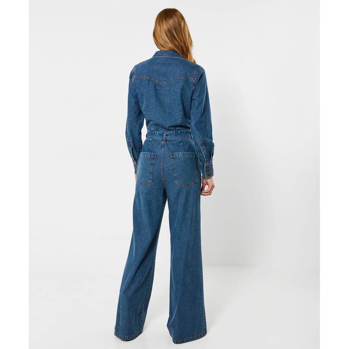 Combinaison en Jean Brodée Goldie bleu, JOE BROWNS