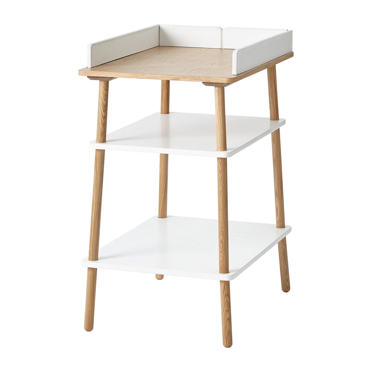 Table à langer LIGNE CONFETTI blanc/bois, VERTBAUDET