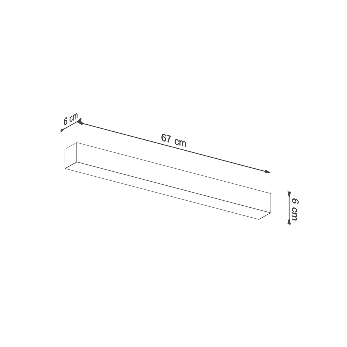 Plafonnier Aluminium Gris LED 1 Pinne gris, EDEN