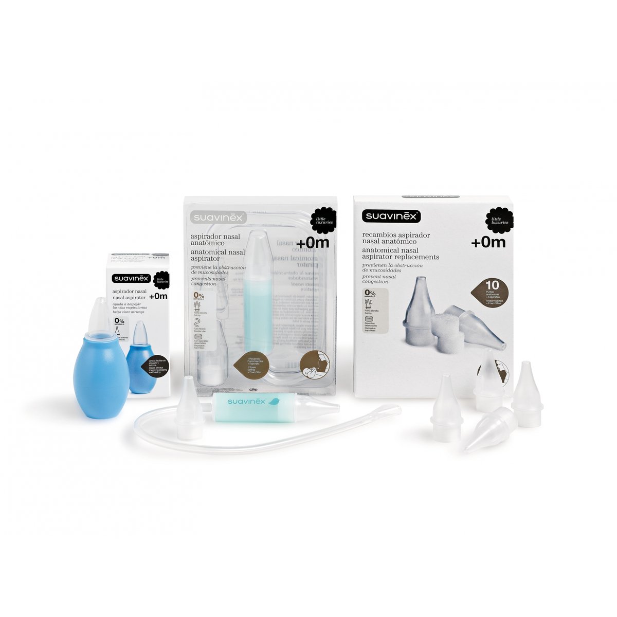 Embouts de rechange pour mouche-bébé ergonomique blanc, SUAVINEX