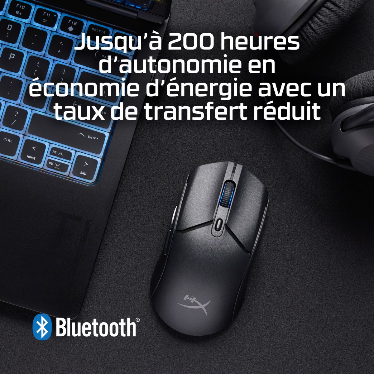 Souris Gamer Sans Fil Pulsefire Haste 2 Core Noire couleur unique, HYPER