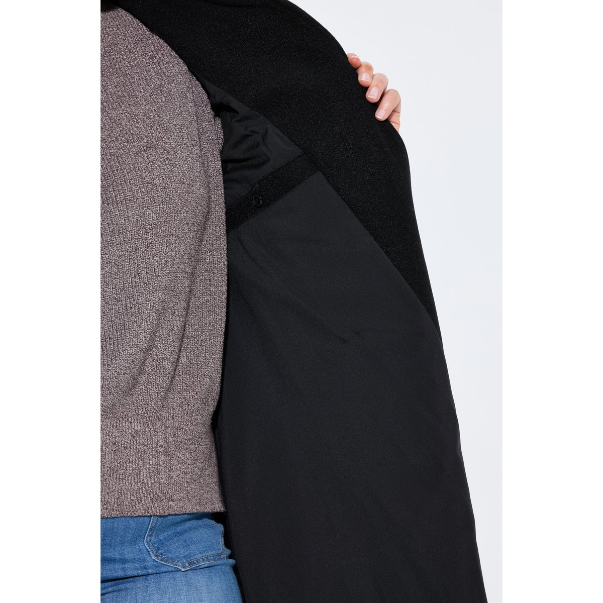Manteau aspect laine noir, ULLA POPKEN