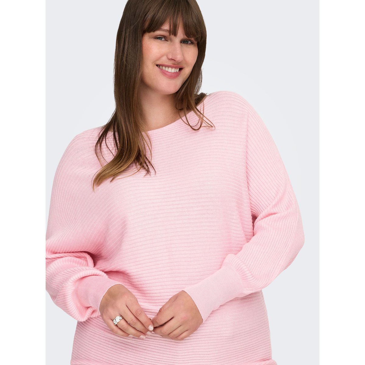 Pull En Maille rose shadow, ONLY CARMAKOMA