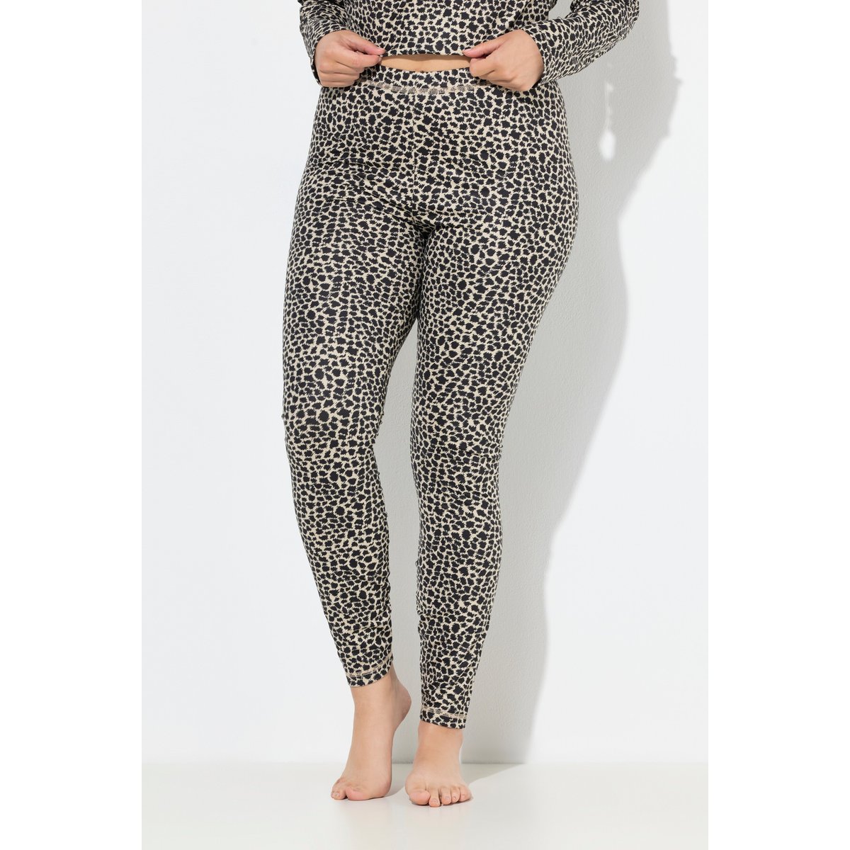 Legging technique de ski, motif léopard noir, ULLA POPKEN