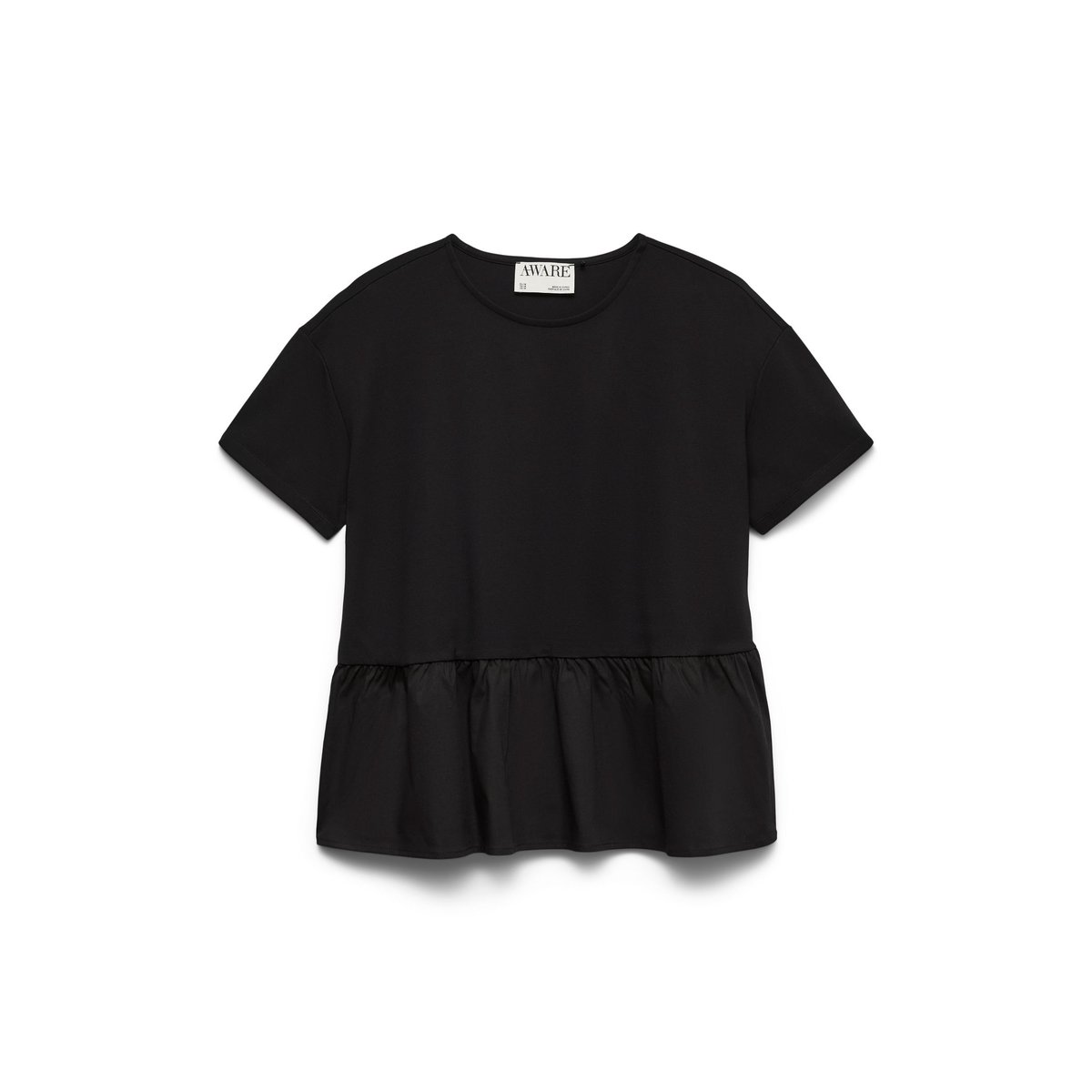 Top Peplum black 1, VERO MODA