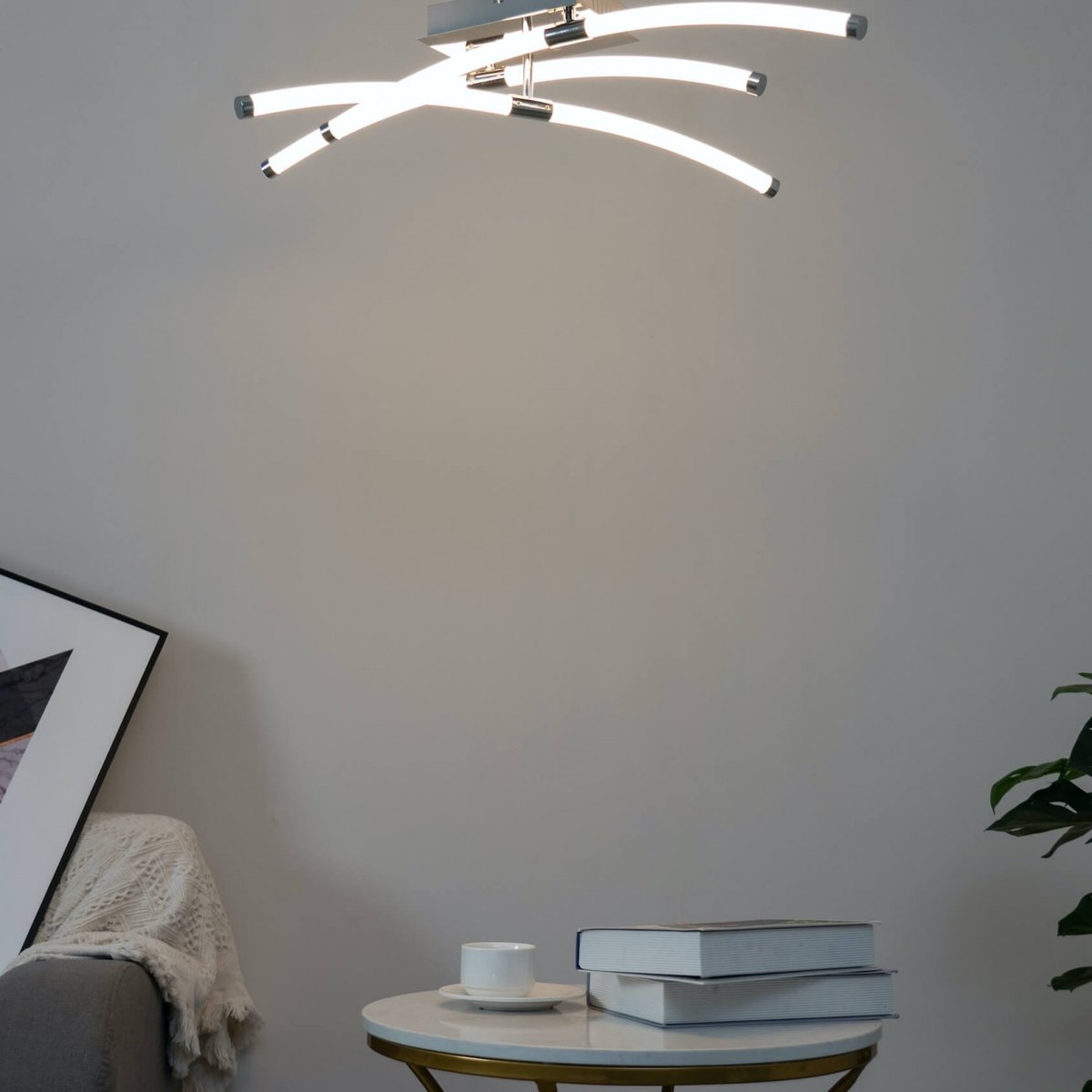 Plafonnier LED 3 bras ajustables - ADRIANNA argenté / chromé, KOSILUM