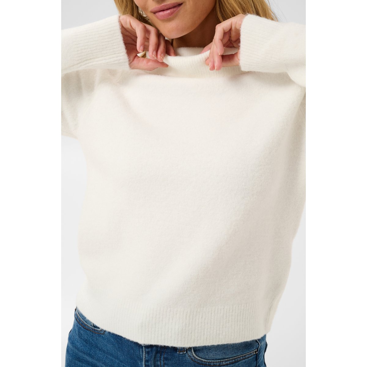 Pullover tricoté blanc snow white, KAFFE