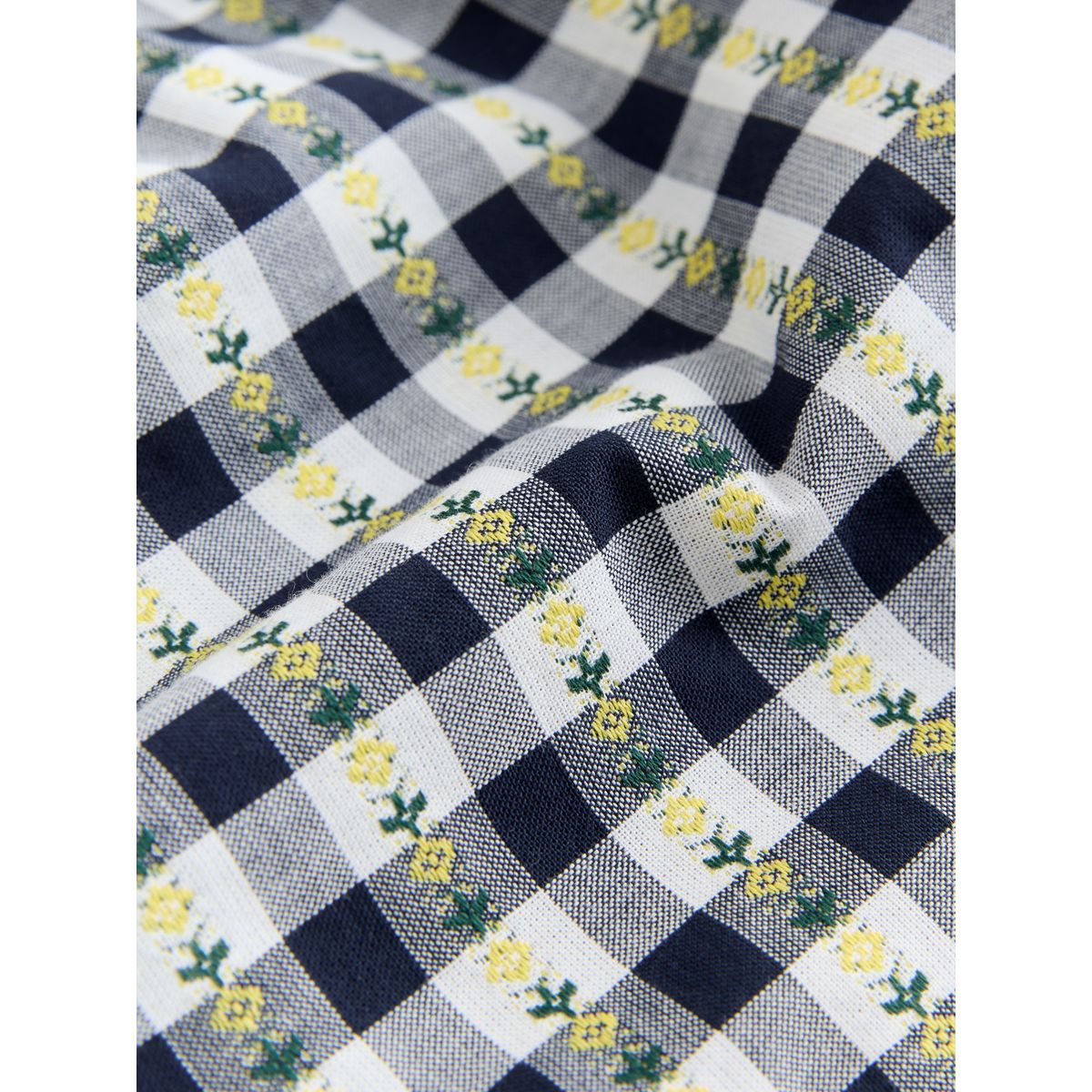 Pantalon à carreaux vichy noir/blanc à fleurs, NEXT