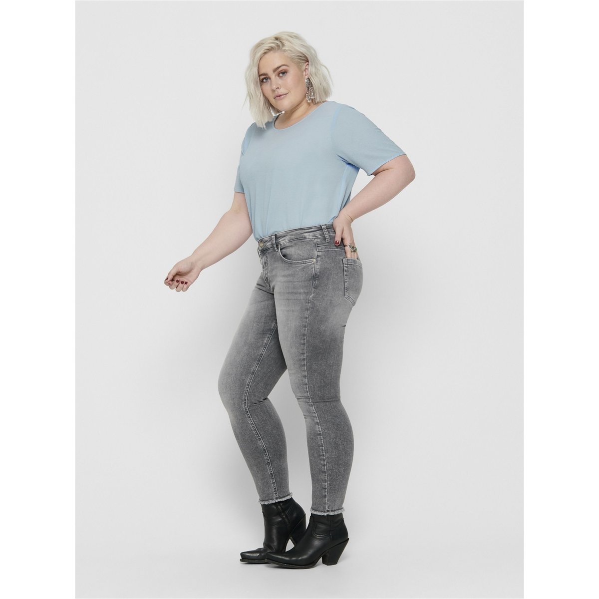 Jean Skinny grey denim, ONLY CARMAKOMA