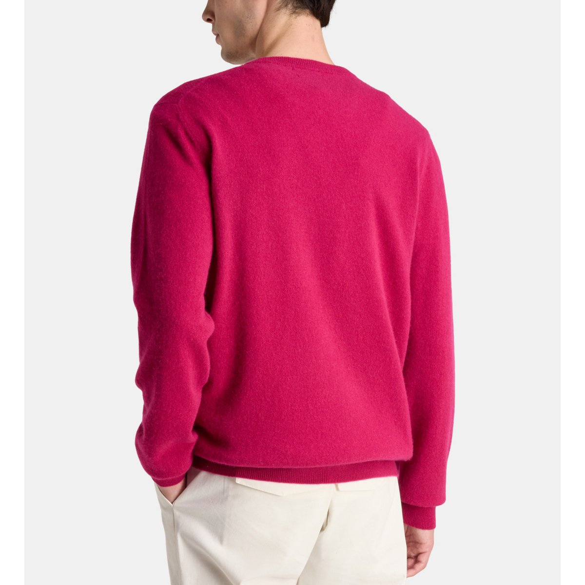 Pull droit nachve cachemire rose fuchsia, GALERIES LAFAYETTE