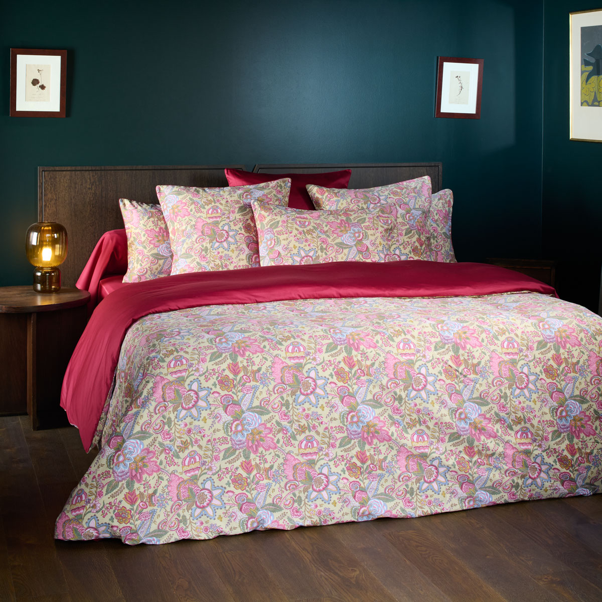 Drap Plat   – Satin De Coton 120 Fils - PALAIS DES VENTS motifs, TRADITION DES VOSGES