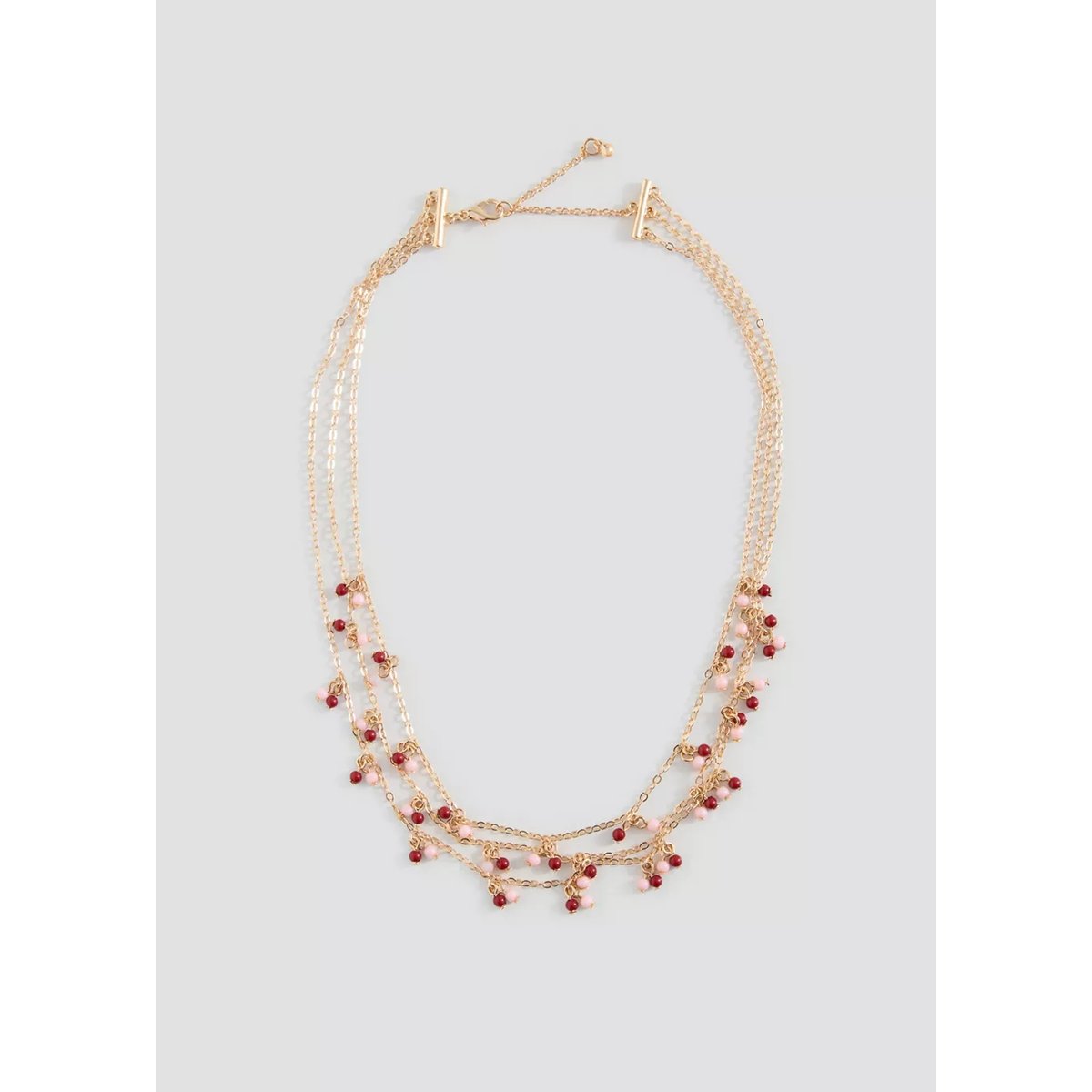 Collier multichaînes à perles effet cristal or, MANGO TEEN