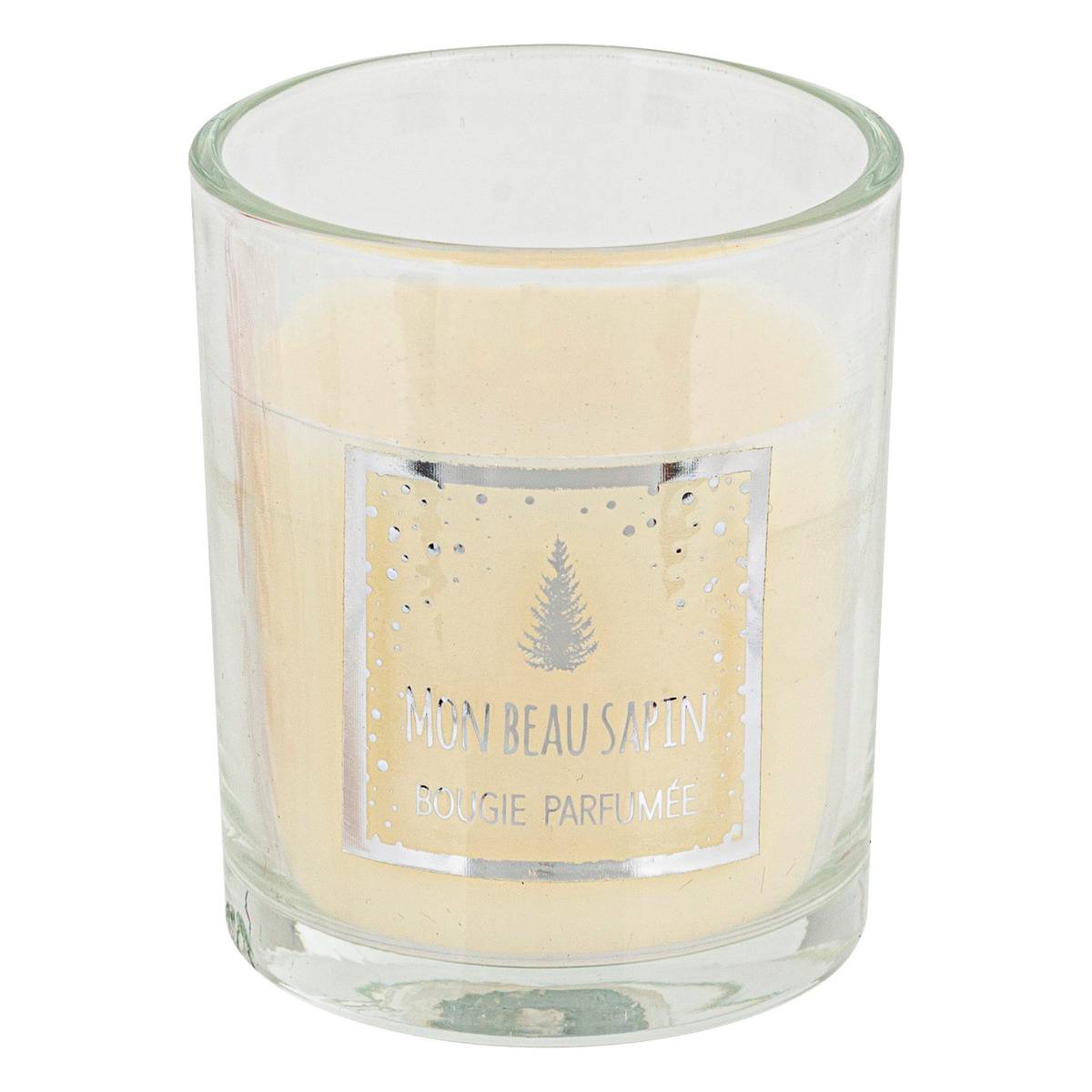 Bougie parfumée cracker 89 gr avec pot en verre RAND noir, ATMOSPHERA