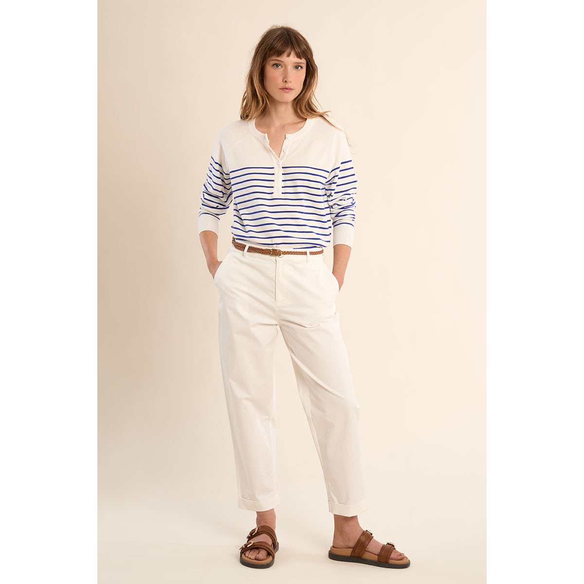 Pantalon carotte offwhite, MOLLY BRACKEN