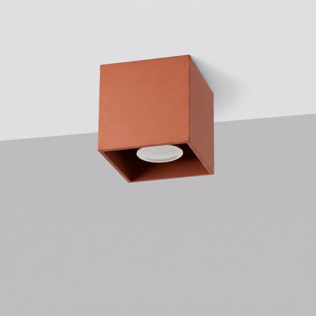 Plafonnier Aluminium Ocre Rouge GU10 1 Quad ocre rouge, EDEN