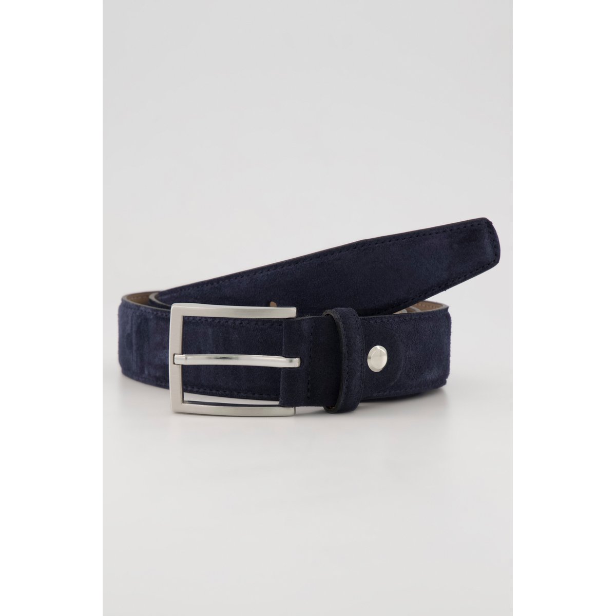 Ceinture en cuir velours véritable marine foncé, JP1880