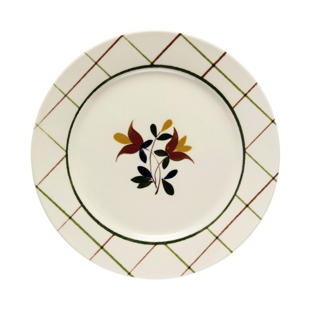 Asiette plate motif floral multicolore, MADAM STOLTZ