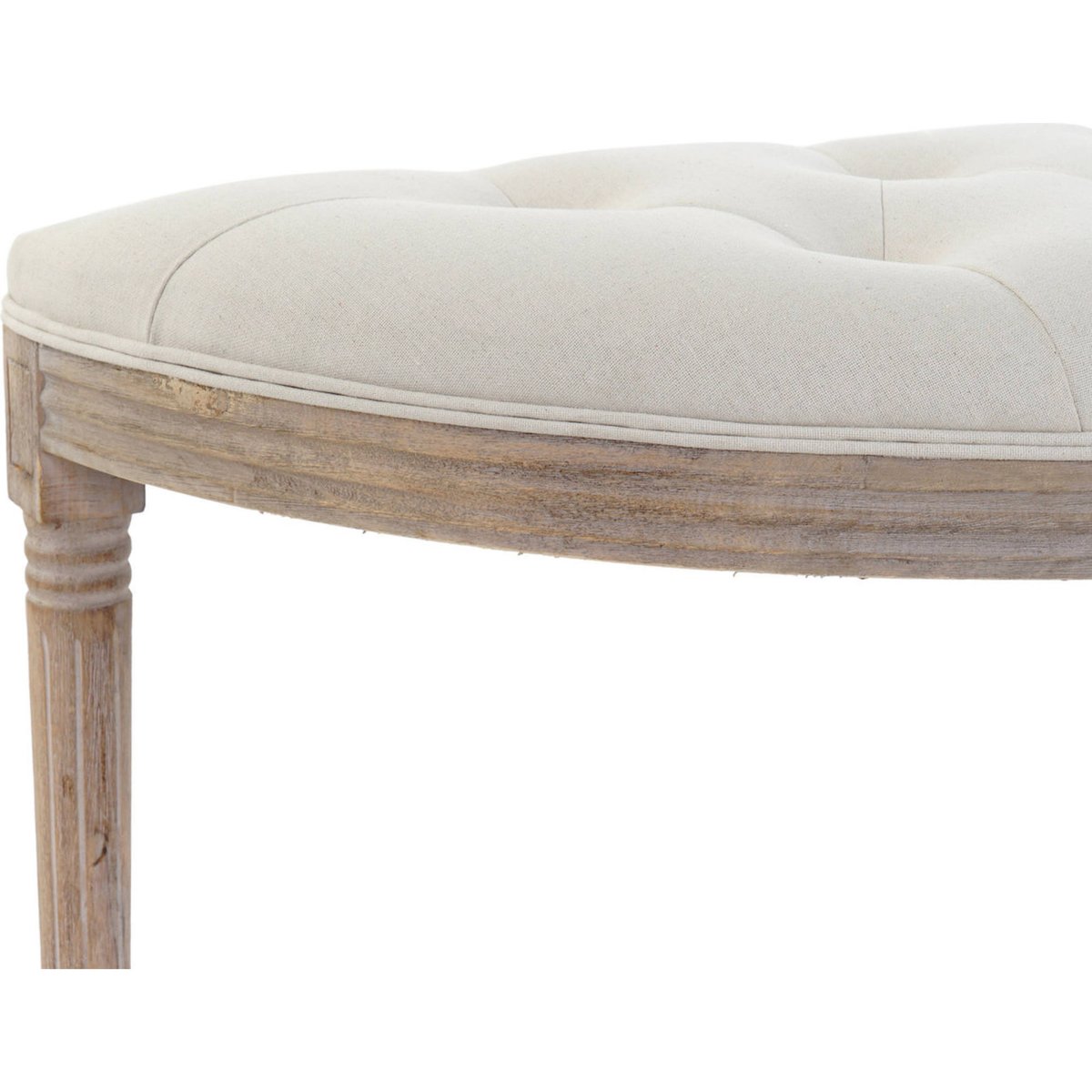 Banc d'entrée en hévéa, TRADICIONAL beige naturel velouté, RECOLLECTION