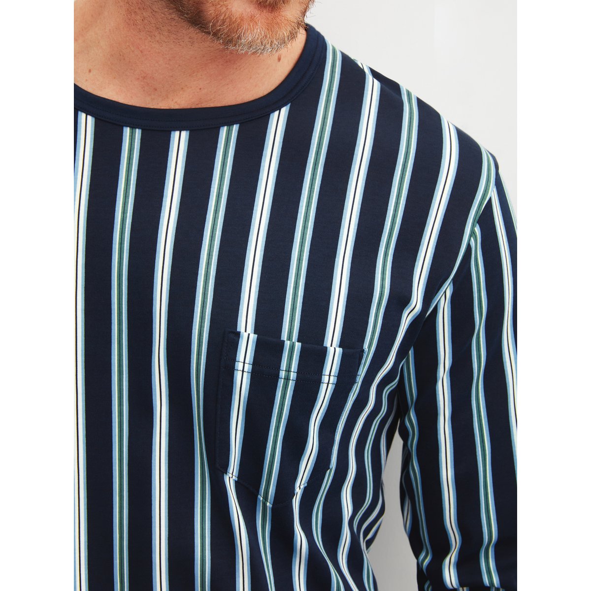 Pyjama avec bords élastiques manches longues Coton RELAX CHOICE saphir bleu, CALIDA