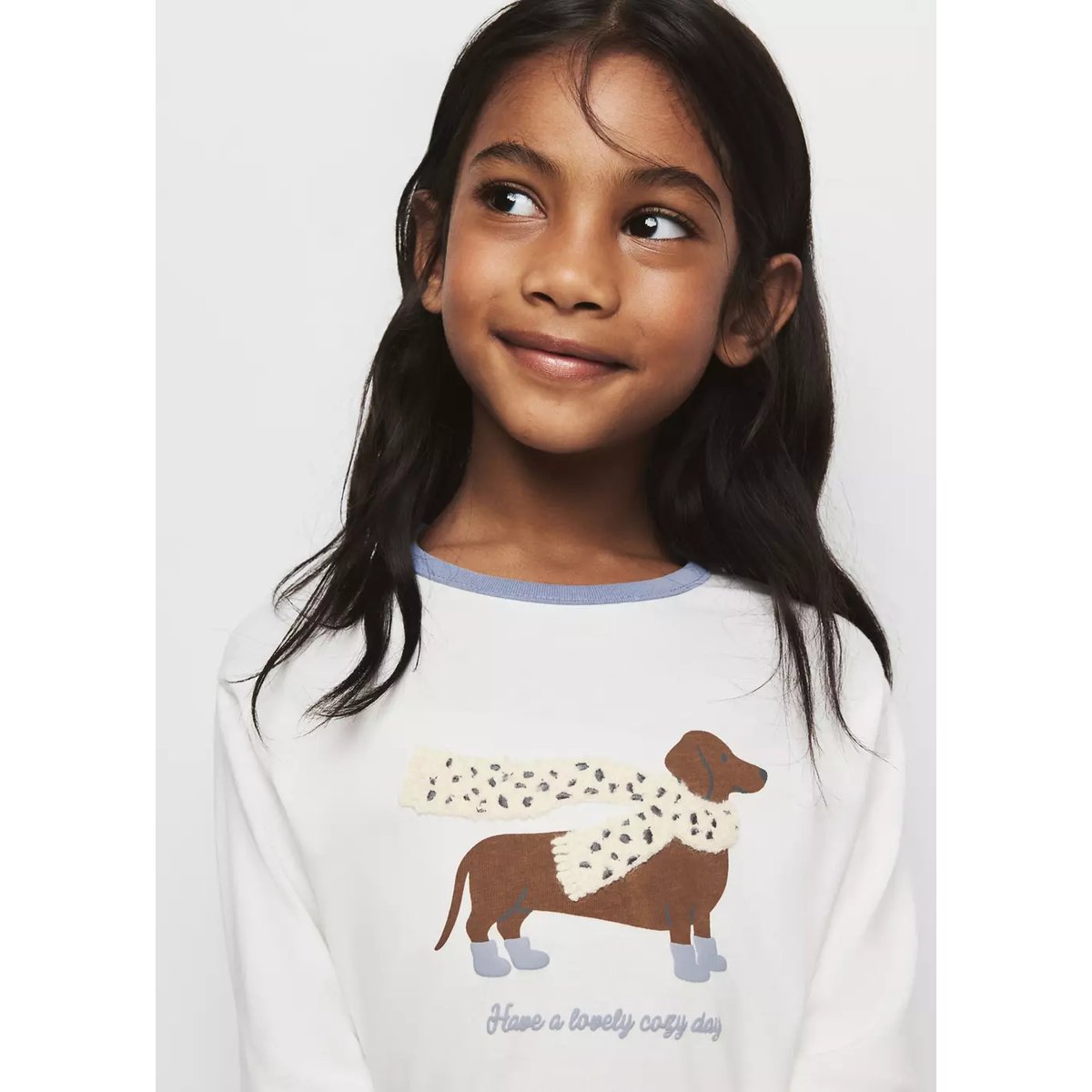 T-shirt détail imprimé blanc cassé, MANGO BABY