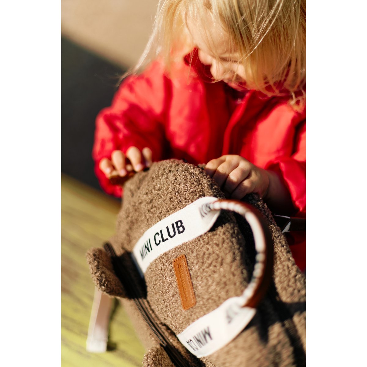 Sac à dos enfant mini club Signature marron doux, CHILDHOME