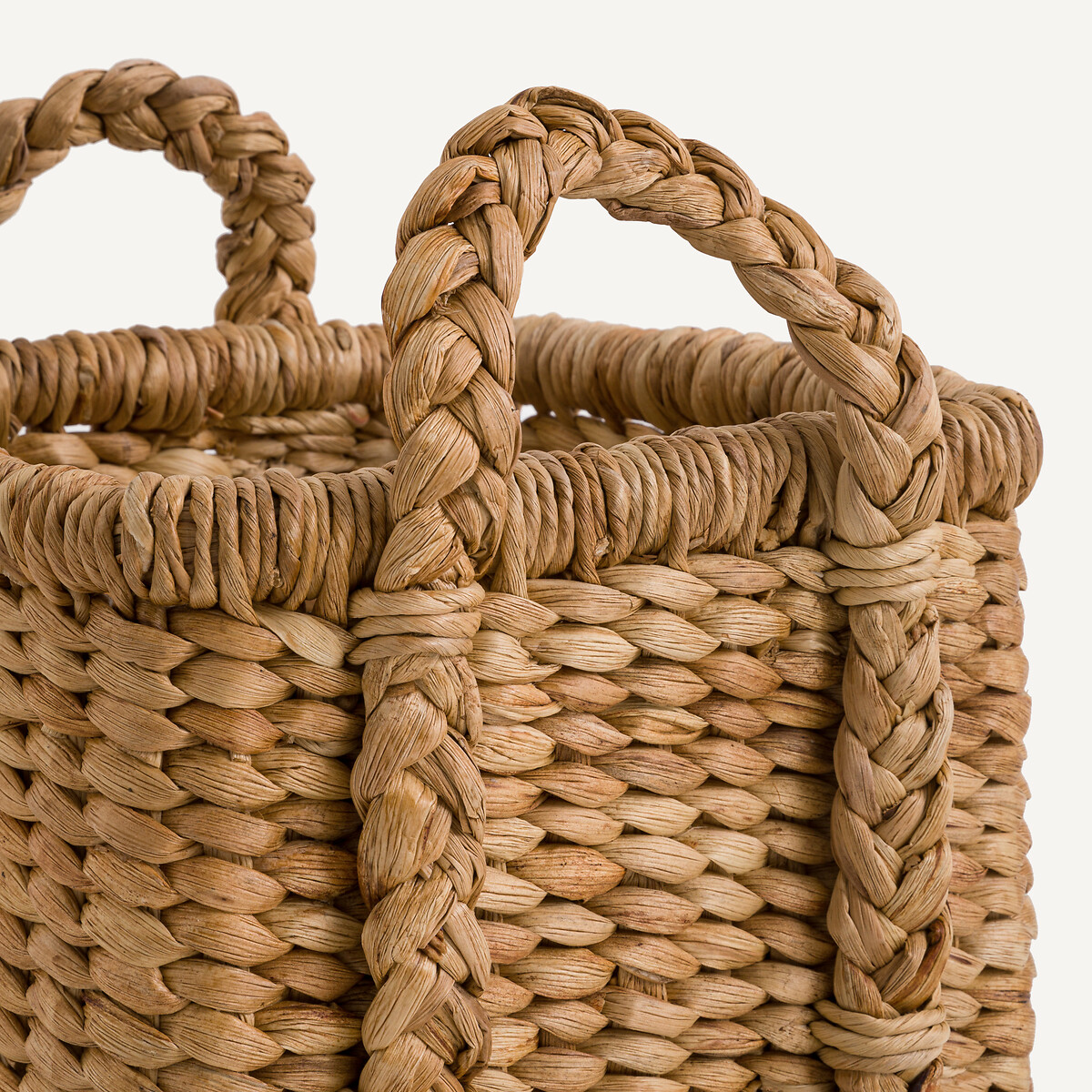 Panier carré en jacinthe d'eau, Tima naturel, AM.PM