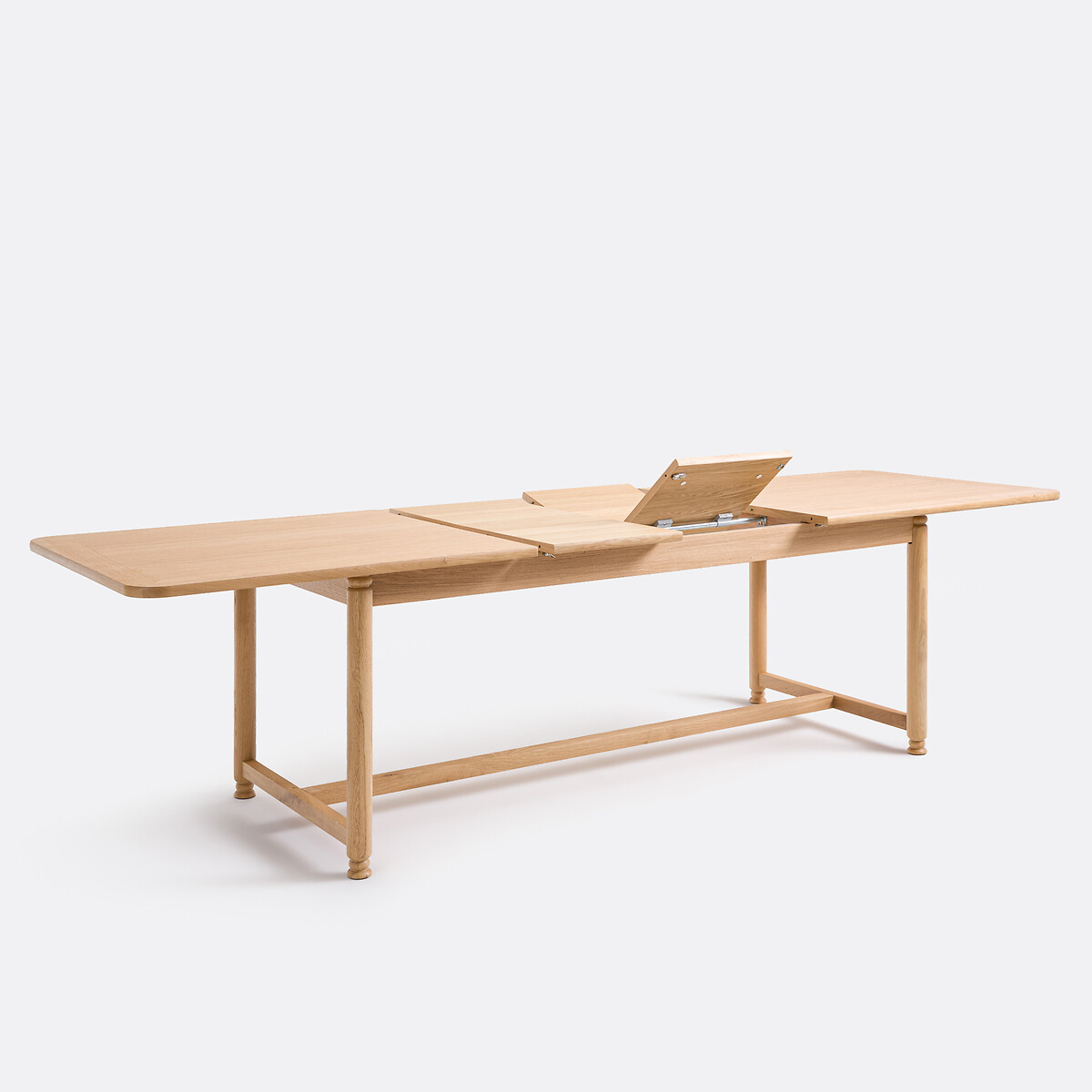 Table à manger, extensible, en chêne et plaqué, 6 à 10 couverts, SOLERON coloris chêne, LA REDOUTE INTERIEURS