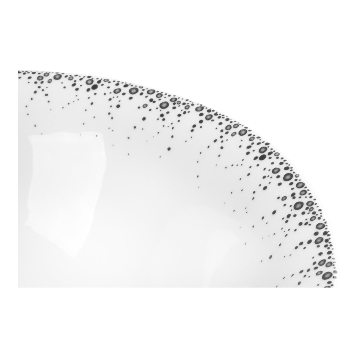 Saladier Boréalis gris 25 cm blanc, TABLE PASSION