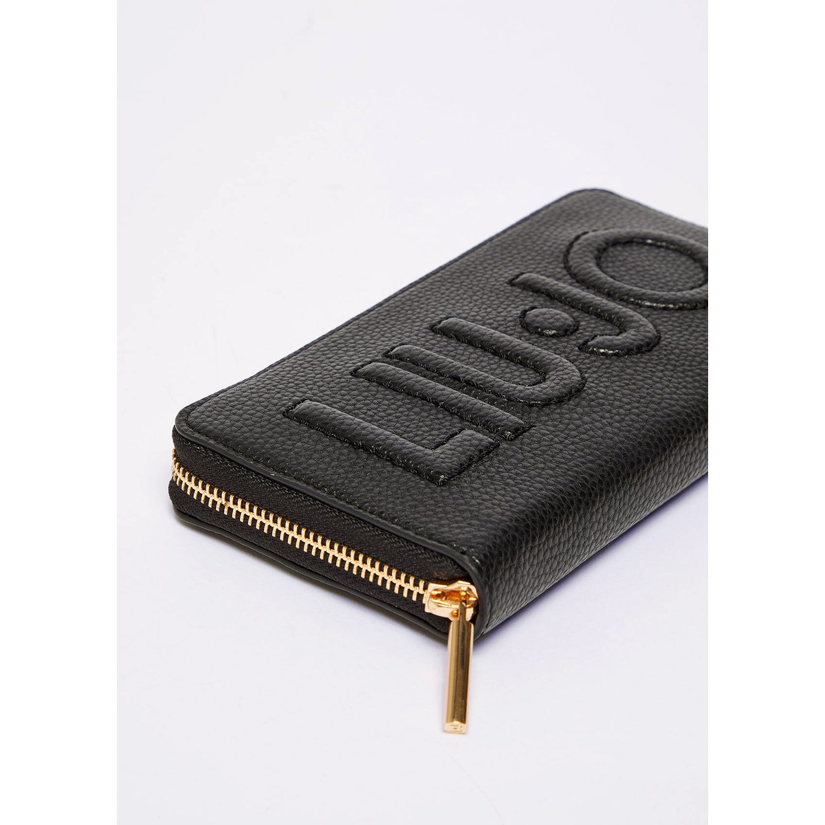 Portefeuille grand format avec logo noir, LIU JO