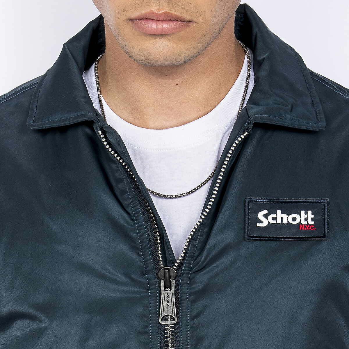 Chaqueta unisex, estilo bomber clásico, 210100 azul marino, SCHOTT