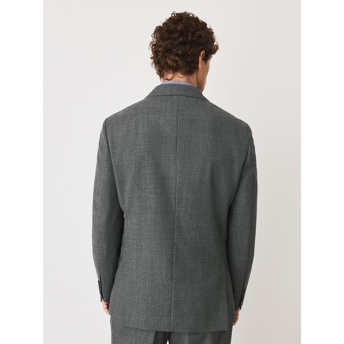 Veste de costume en laine mélangée à carreaux gris, NEXT
