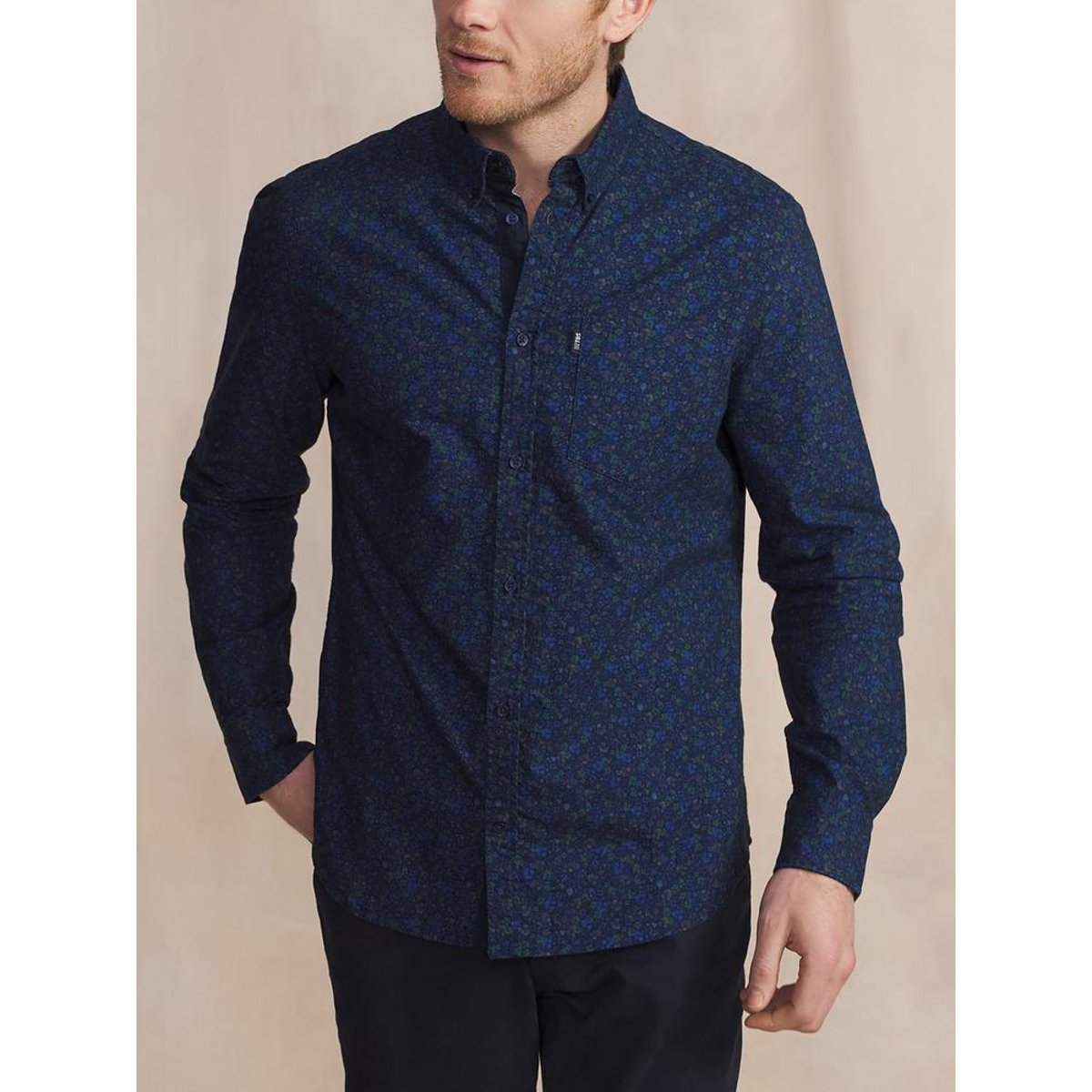 Chemise manches longues JANAVCHE marine, TBS
