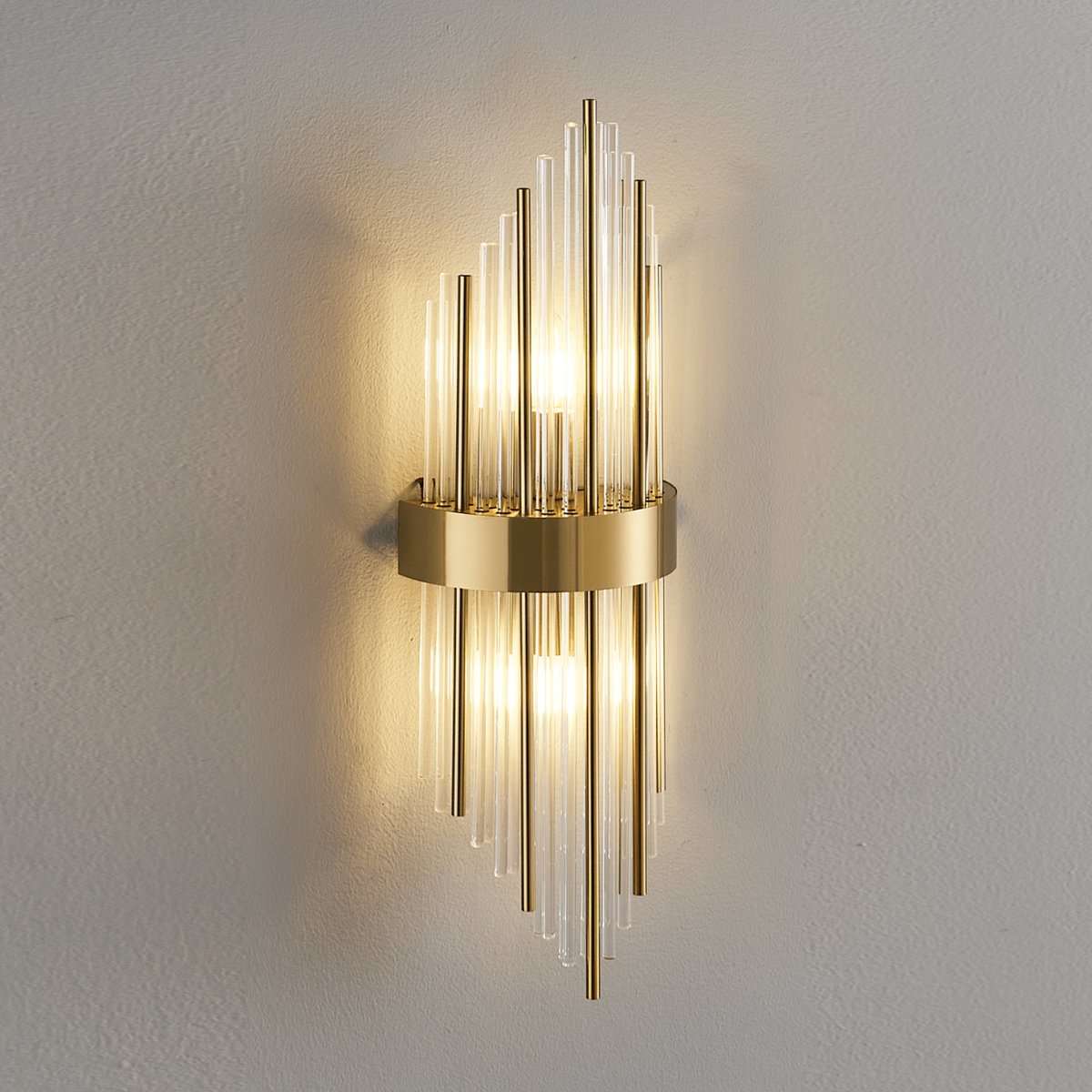 Applique dorée avec tiges en verre - DANIA transparent et doré, KOSILUM