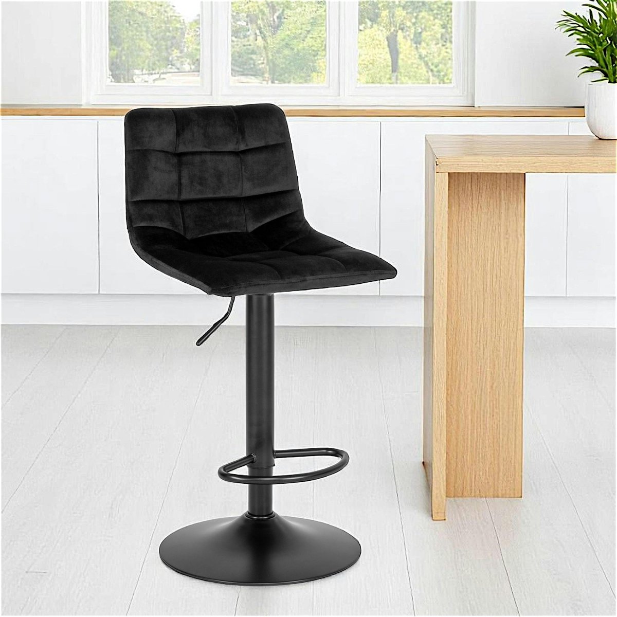 Tabouret de bar réglable (lot de 2) SAVONE noir, PIER IMPORT
