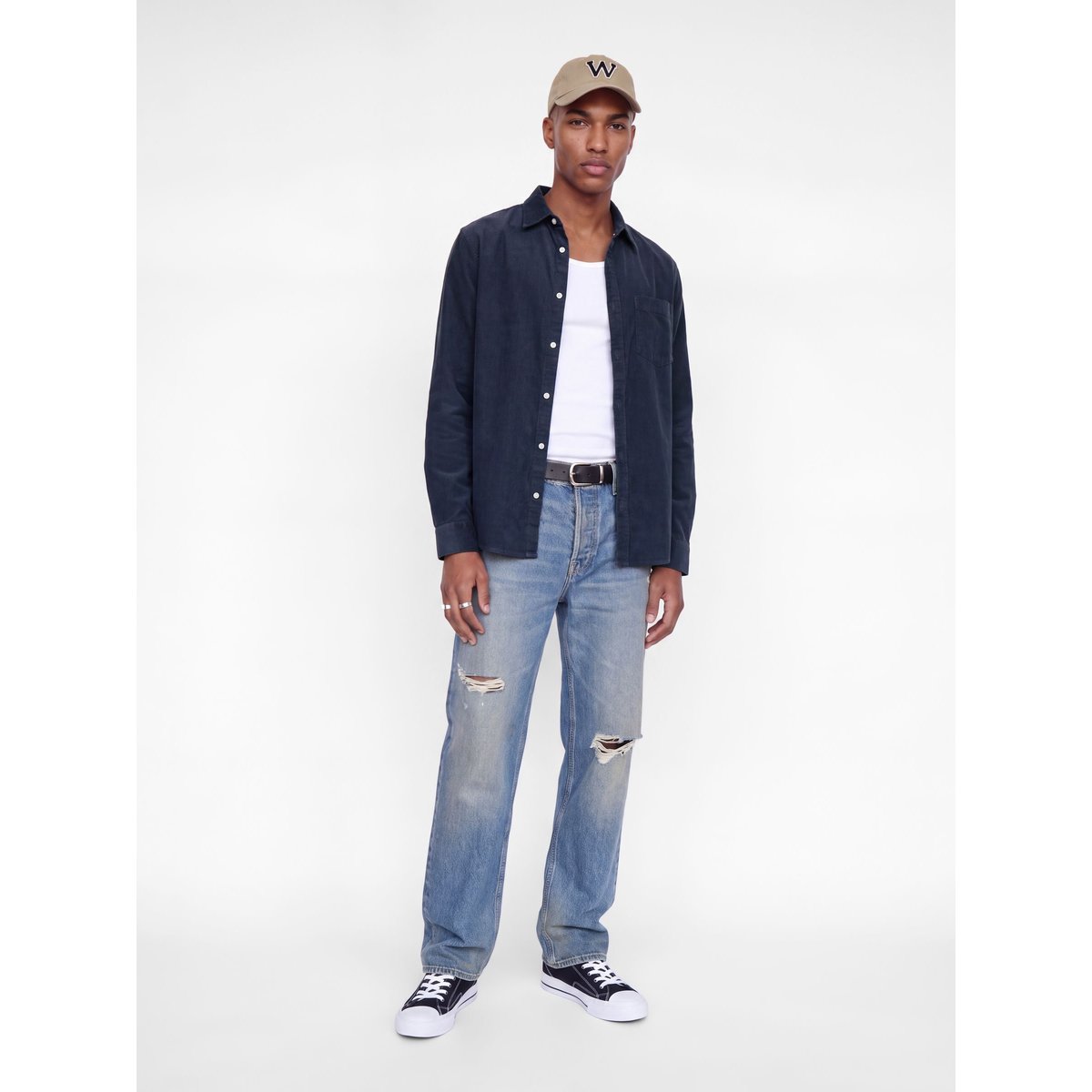 Chemise En Corduroy navy blazer 1, JACK & JONES