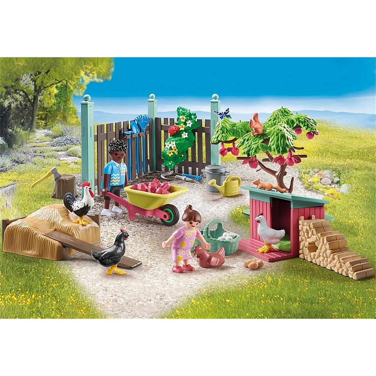Poulailler et jardin multicolore, PLAYMOBIL