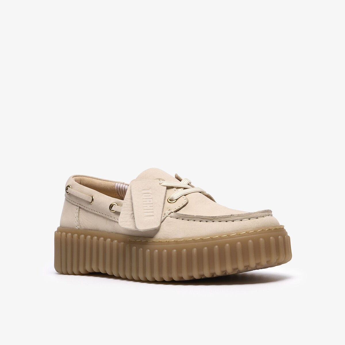 Scarpe da barca in nubuck, TORHILL BOAT crema, CLARKS