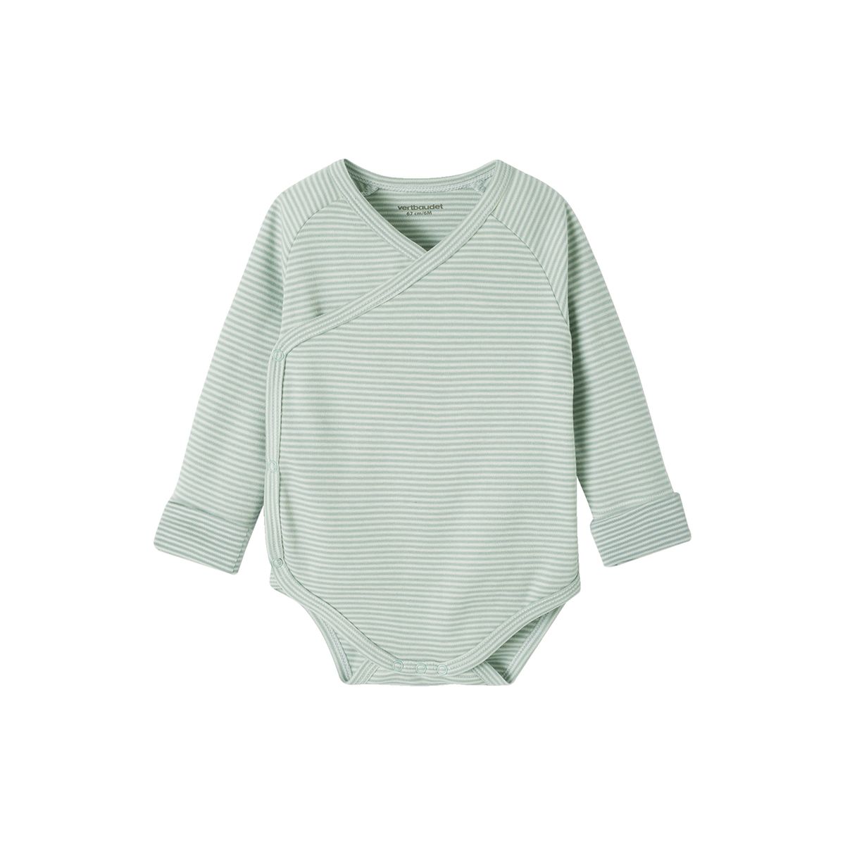 Lot de 5 bodies évolutif ouverture naissance bleu grisé, VERTBAUDET