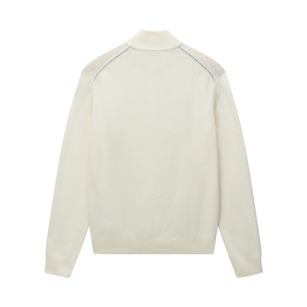 Pull en laine mélangée beige uni avec une coupe droite et un col camionneur beige, NAPAPIJRI