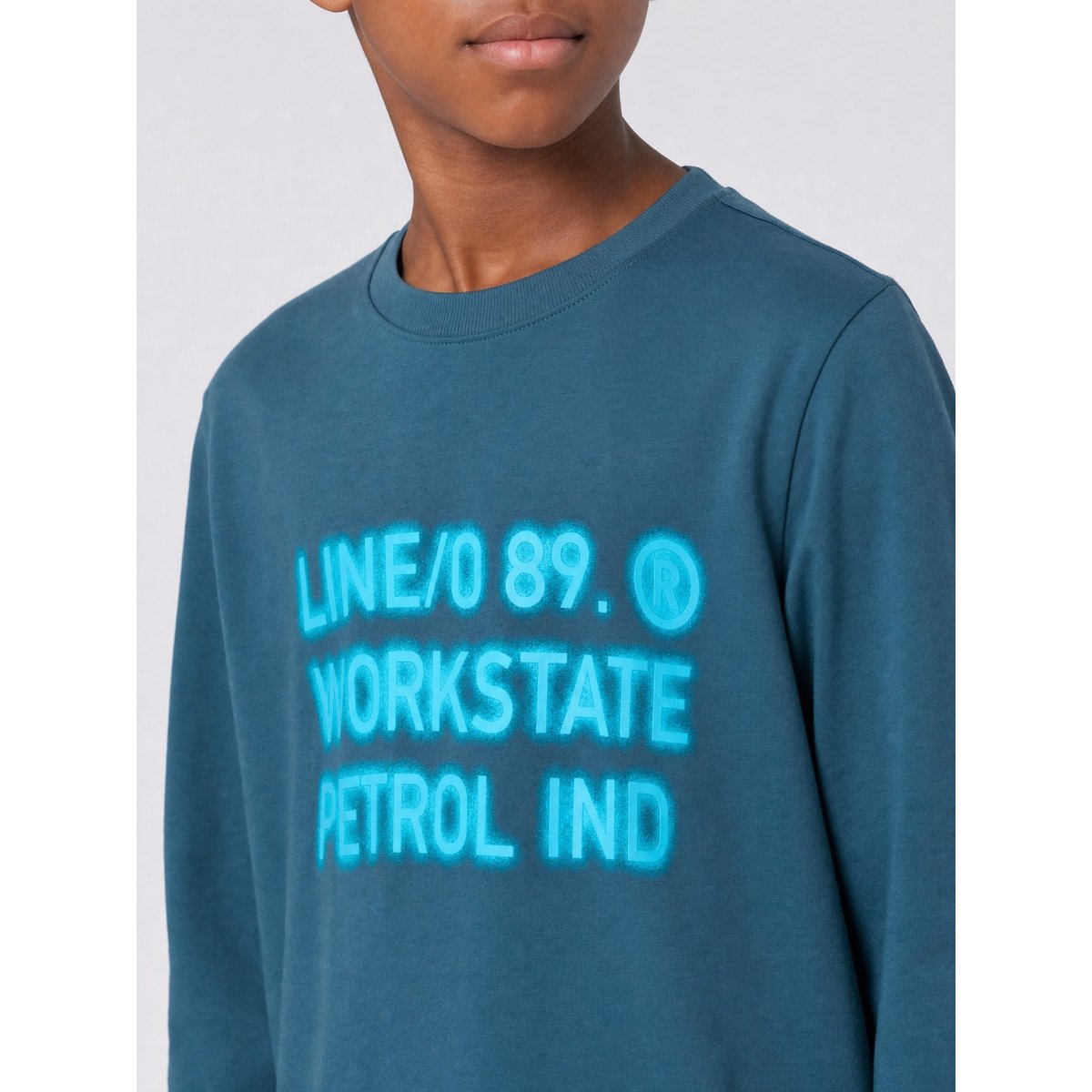 Sweat imprimé millbrook bleu storm blue, PETROL INDUSTRIES