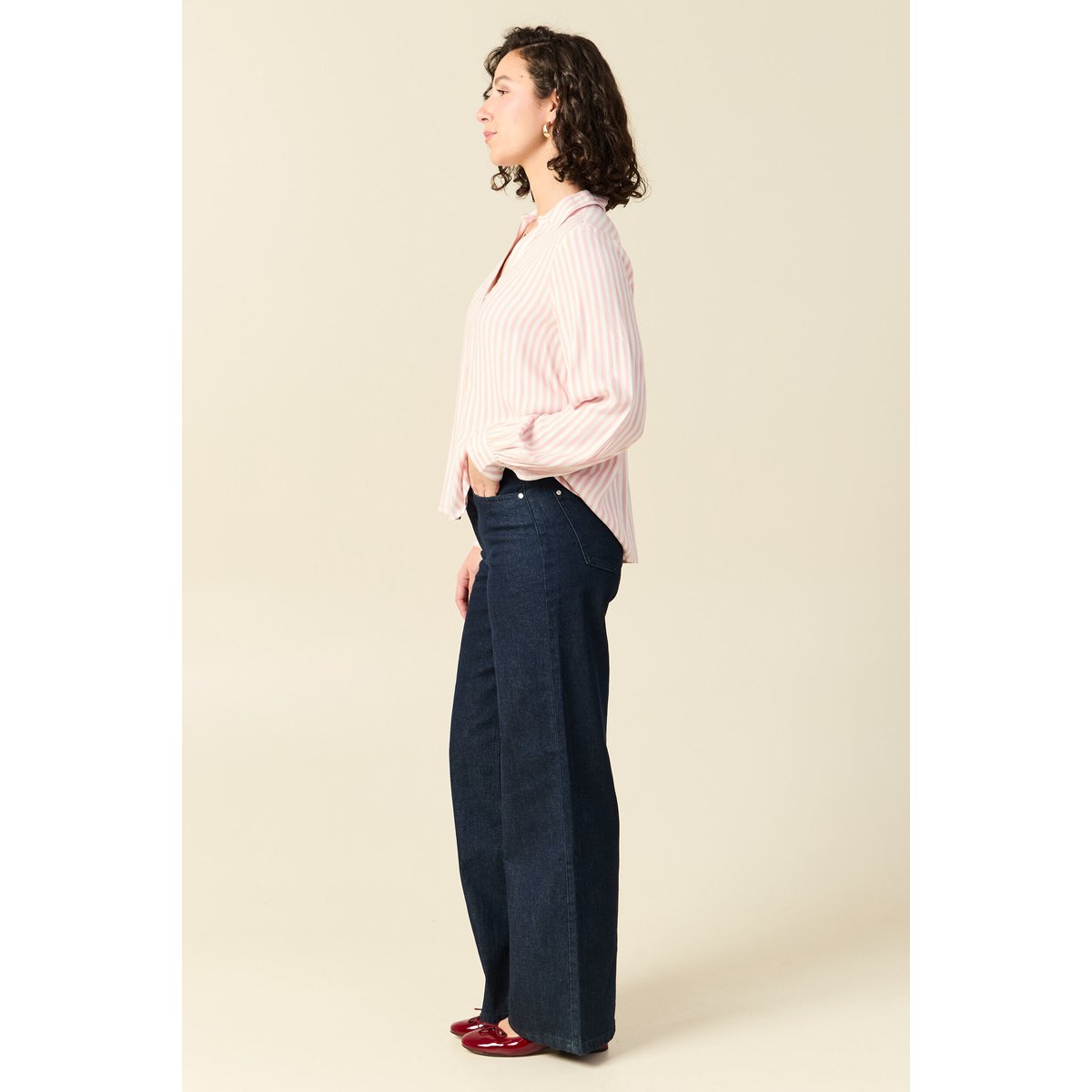 Blouse manches longues rose clair, BONOBO